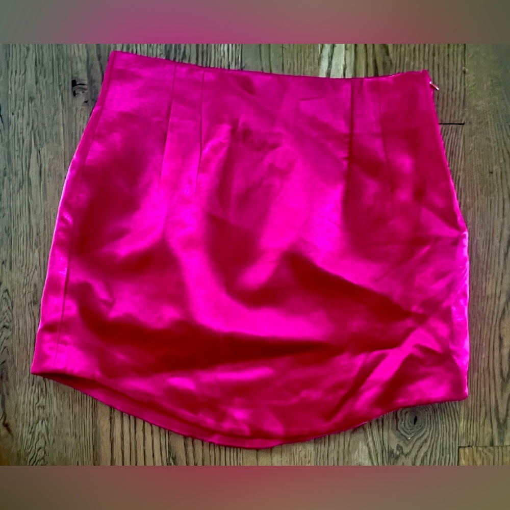 Zara Mini Skirt Small Hot Pink Shine